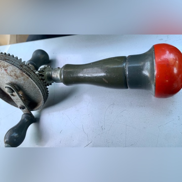 Mid Century Vintage Stanley Handyman Handheld Manual Eggbeater Drill H1220 - Picture 7 of 16